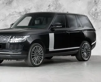 Vista frontale di un noleggio Land Rover Range Rover a Baku, Azerbaigian ✓ Auto #12024. ✓ Cambio Automatico TM ✓ 0 recensioni.