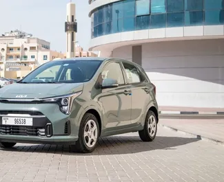 Vista frontale di un noleggio Kia Picanto a Dubai, Emirati Arabi Uniti ✓ Auto #13106. ✓ Cambio Automatico TM ✓ 0 recensioni.