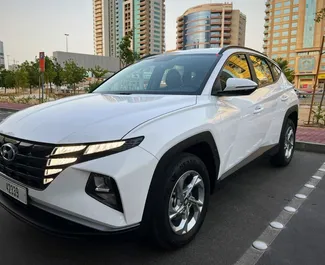 Vista frontale di un noleggio Hyundai Tucson a Dubai, Emirati Arabi Uniti ✓ Auto #13112. ✓ Cambio Automatico TM ✓ 0 recensioni.
