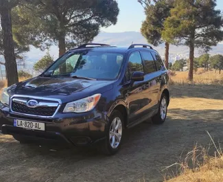 Vista frontale di un noleggio Subaru Forester a Tbilisi, Georgia ✓ Auto #6821. ✓ Cambio Automatico TM ✓ 1 recensioni.