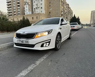 Vista frontale di un noleggio Kia Optima a Baku, Azerbaigian ✓ Auto #12937. ✓ Cambio Automatico TM ✓ 0 recensioni.