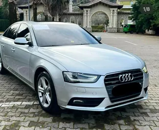 Vista frontale di un noleggio Audi A4 all'aeroporto di Tirana, Albania ✓ Auto #13058. ✓ Cambio Automatico TM ✓ 0 recensioni.
