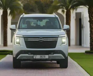 Vista frontale di un noleggio Nissan Patrol a Dubai, Emirati Arabi Uniti ✓ Auto #13326. ✓ Cambio Automatico TM ✓ 0 recensioni.