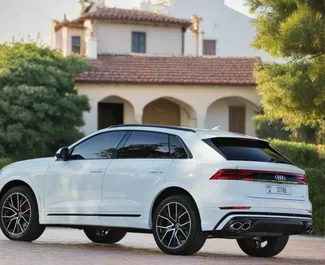 Noleggio Audi Q8. Auto Premium, SUV, Crossover per il noleggio negli Emirati Arabi Uniti ✓ Cauzione di Deposito di 2500 AED ✓ Opzioni assicurative RCT.