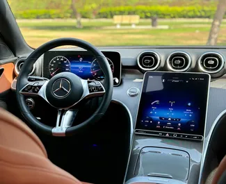Noleggio auto Mercedes-Benz C300 Coupe 2022 negli Emirati Arabi Uniti, con carburante Benzina e 255 cavalli di potenza ➤ A partire da 425 AED al giorno.