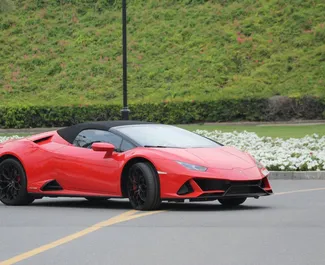 Noleggio auto Lamborghini Huracan 2023 negli Emirati Arabi Uniti, con carburante Benzina e 630 cavalli di potenza ➤ A partire da 3500 AED al giorno.