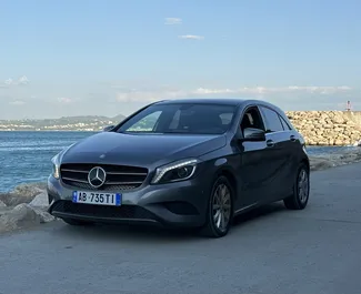 Vista frontale di un noleggio Mercedes-Benz A180 cdi a Durazzo, Albania ✓ Auto #13173. ✓ Cambio Automatico TM ✓ 0 recensioni.