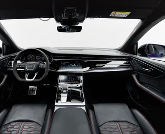 Noleggio auto Audi RS Q8 2023 negli Emirati Arabi Uniti, con carburante Benzina e 591 cavalli di potenza ➤ A partire da 1760 AED al giorno.