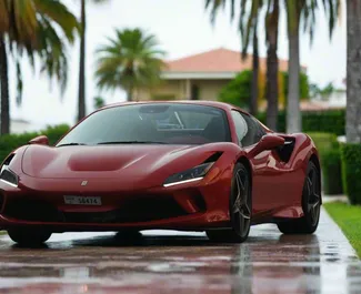Noleggio Ferrari F8 Spider. Auto Premium, Lusso, Cabrio per il noleggio negli Emirati Arabi Uniti ✓ Cauzione di Deposito di 2500 AED ✓ Opzioni assicurative RCT.