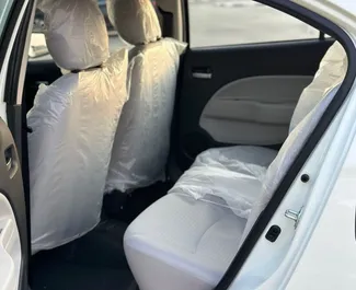 Noleggio auto Mitsubishi Attrage 2024 negli Emirati Arabi Uniti, con carburante Benzina e 78 cavalli di potenza ➤ A partire da 80 AED al giorno.