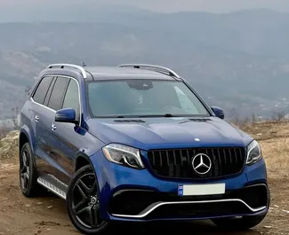 Vista frontale di un noleggio Mercedes-Benz GLS-Class a Tbilisi, Georgia ✓ Auto #13138. ✓ Cambio Automatico TM ✓ 0 recensioni.