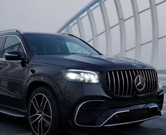 Vista frontale di un noleggio Mercedes-Benz GLS-Class a Dubai, Emirati Arabi Uniti ✓ Auto #13618. ✓ Cambio Automatico TM ✓ 0 recensioni.