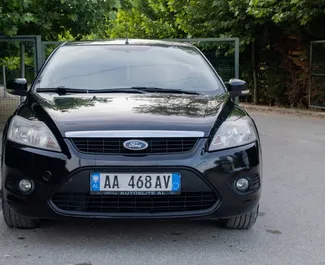 Vista frontale di un noleggio Ford Focus a Durazzo, Albania ✓ Auto #10769. ✓ Cambio Manuale TM ✓ 1 recensioni.