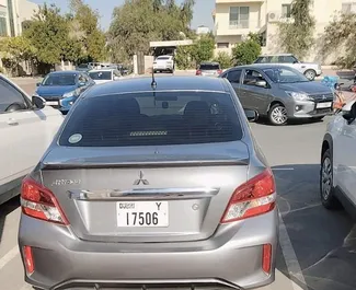 Noleggio auto Mitsubishi Attrage 2023 negli Emirati Arabi Uniti, con carburante Benzina e 76 cavalli di potenza ➤ A partire da 72 AED al giorno.
