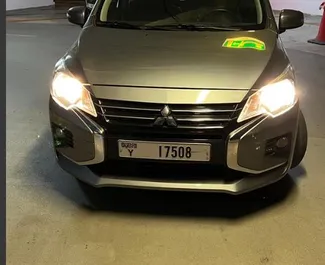 Noleggio auto Mitsubishi Attrage 2023 negli Emirati Arabi Uniti, con carburante Benzina e 76 cavalli di potenza ➤ A partire da 72 AED al giorno.
