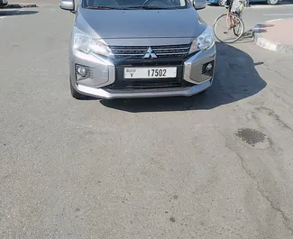 Noleggio auto Mitsubishi Attrage 2023 negli Emirati Arabi Uniti, con carburante Benzina e 76 cavalli di potenza ➤ A partire da 73 AED al giorno.