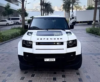 Noleggio auto Land Rover Defender 2024 negli Emirati Arabi Uniti, con carburante Benzina e 395 cavalli di potenza ➤ A partire da 800 AED al giorno.