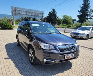 Vista frontale di un noleggio Subaru Forester a Tbilisi, Georgia ✓ Auto #14750. ✓ Cambio Automatico TM ✓ 0 recensioni.
