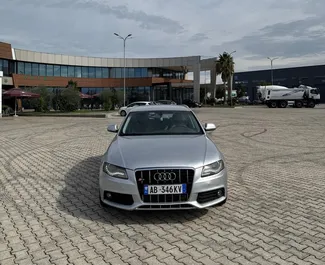 Vista frontale di un noleggio Audi A4 Avant a Tirana, Albania ✓ Auto #14854. ✓ Cambio Manuale TM ✓ 0 recensioni.