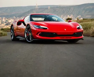 Vista frontale di un noleggio Ferrari 296 GTB a Tbilisi, Georgia ✓ Auto #14935. ✓ Cambio Automatico TM ✓ 0 recensioni.