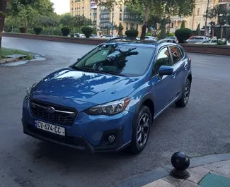 Vista frontale di un noleggio Subaru Crosstrek a Tbilisi, Georgia ✓ Auto #15094. ✓ Cambio Automatico TM ✓ 0 recensioni.
