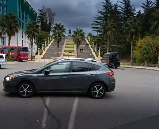 Vista frontale di un noleggio Subaru Impreza a Kutaisi, Georgia ✓ Auto #9343. ✓ Cambio Automatico TM ✓ 1 recensioni.