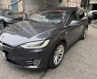 Interni di Tesla Model-X in affitto in Georgia. Un'ottima auto da 8 posti con cambio Automatico.
