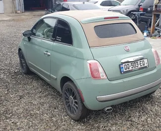 Noleggio Fiat 500 Cabrio. Auto Economica, Comfort, Cabrio per il noleggio in Georgia ✓ Cauzione di Deposito di 100 GEL ✓ Opzioni assicurative RCT.
