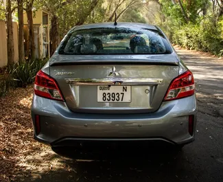 Noleggio auto Mitsubishi Attrage 2024 negli Emirati Arabi Uniti, con carburante Benzina e 100 cavalli di potenza ➤ A partire da 55 AED al giorno.