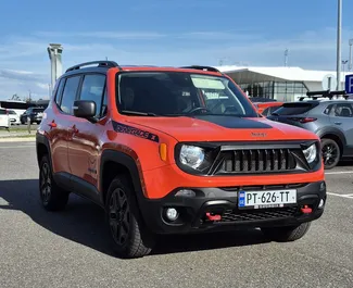 Vista frontale di un noleggio Jeep Renegade a Kutaisi, Georgia ✓ Auto #15527. ✓ Cambio Automatico TM ✓ 0 recensioni.