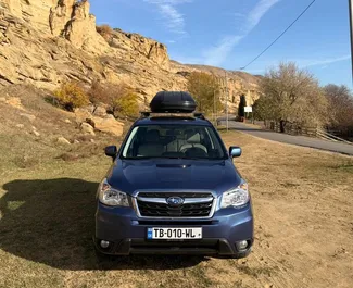 Vista frontale di un noleggio Subaru Forester Limited a Tbilisi, Georgia ✓ Auto #15743. ✓ Cambio Automatico TM ✓ 0 recensioni.