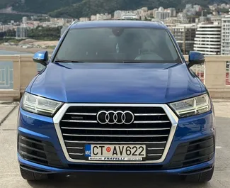 Vista frontale di un noleggio Audi Q7 a Rafailovici, Montenegro ✓ Auto #16076. ✓ Cambio Automatico TM ✓ 0 recensioni.