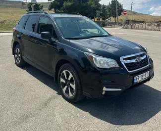 Vista frontale di un noleggio Subaru Forester a Tbilisi, Georgia ✓ Auto #16570. ✓ Cambio Automatico TM ✓ 0 recensioni.